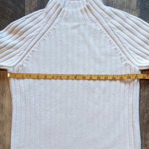 Vince Button Cuff Mock Neck Sweater Rib Knit - Picture 6 of 6